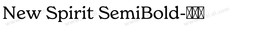 New Spirit SemiBold字体转换